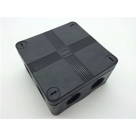 ESR Black IP66 Weatherproof External Outdoor Junction 